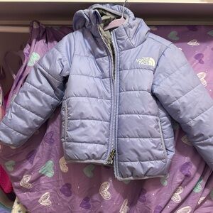 Toddler the north face jacket, reversible size 2T